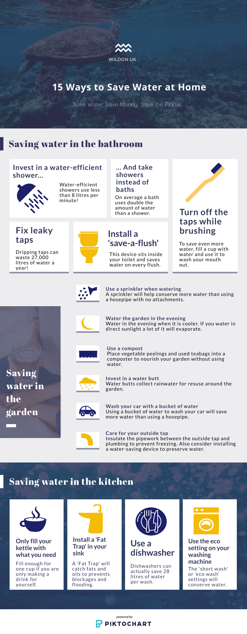 Saving Water Infographic